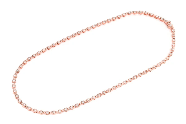 Alternating Small And Large Round Diamond Tennis Necklace Solid Gold 10.15ctw