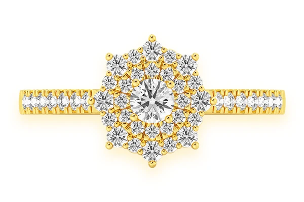 0.50ctw - Pointed Round Diamond Ring - Diamond Engagement Ring - All Natural