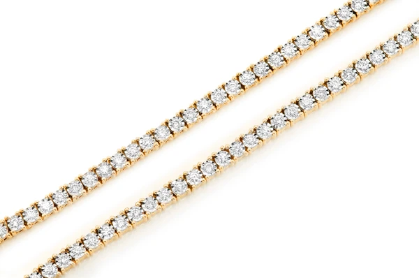 2pt Miracle Set Diamond Necklace 14k Solid Gold 4.00ctw