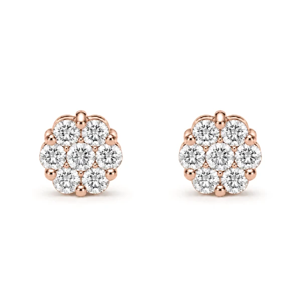 Flower Stud Earrings 14k   0.25ctw