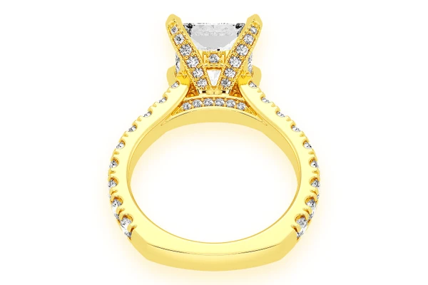 Thinn - 3.00ct Princess Cut - Diamond Engagement Ring - All Natural