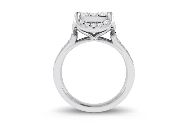 Cushion Halo Cluster - Diamond Engagement Ring - All Natural