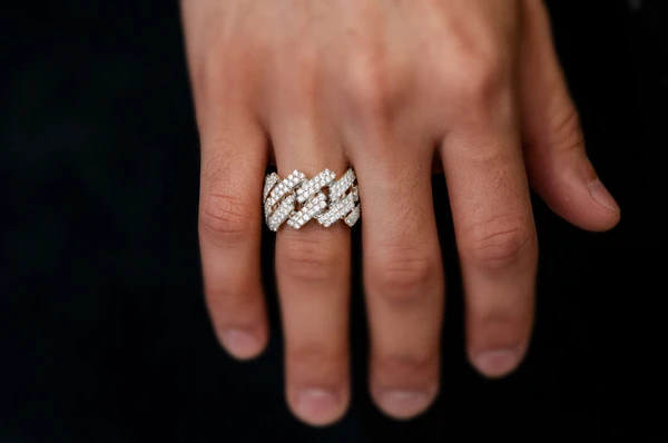 Jagged Raised Cuban Diamond Ring 14k Solid Gold 2.40ctw