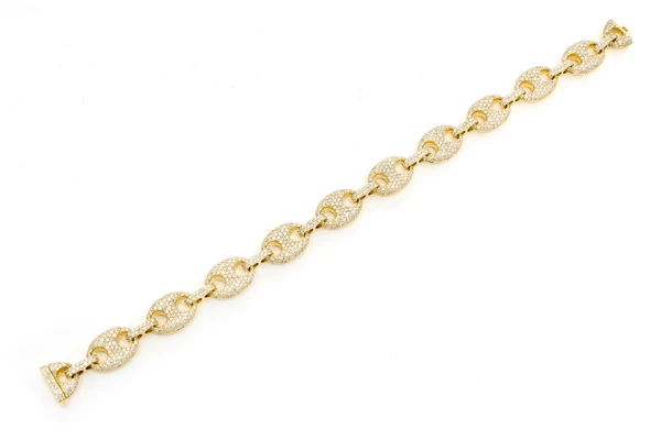 10.5MM Mariner Link Bracelet 14k   7.00ctw