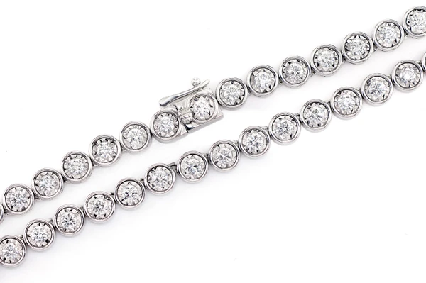 Bezel Set Miracle Diamond Tennis Bracelet 14k Solid Gold 9.50ctw