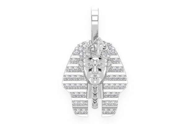 Pharaoh Diamond Pendant 14k Solid Gold 0.20ctw