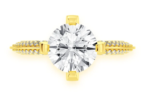 Kifey - 2.00ct Round Solitaire - Knife Edge - Diamond Engagement Ring - All Natural
