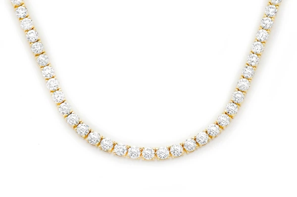 40pt Prong Set Diamond Tennis Necklace 14k Solid Gold 45.00ctw