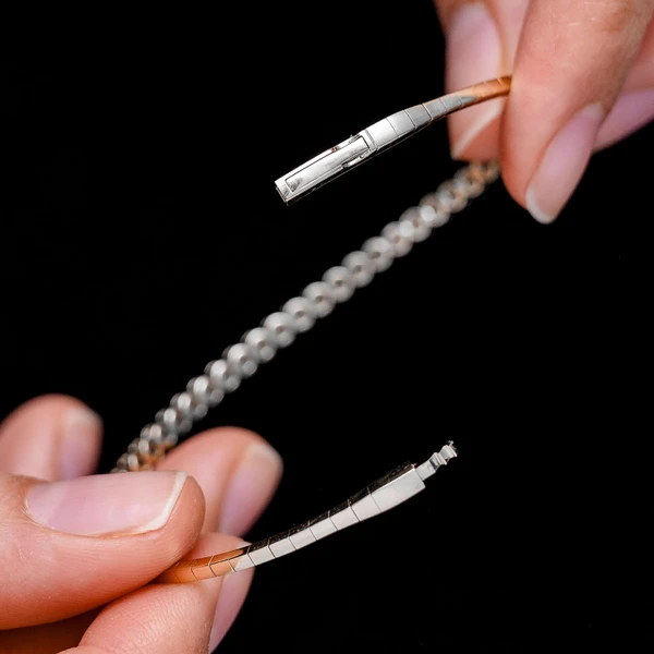 Milgrain Flex Diamond Bangle Bracelet 14k Solid Gold 1.00ctw