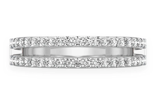 Double Row Diamond Band 14k Solid Gold 0.25ctw