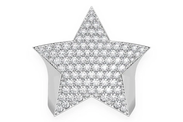 Star Signet Ring 14k Solid Gold 2.25ctw