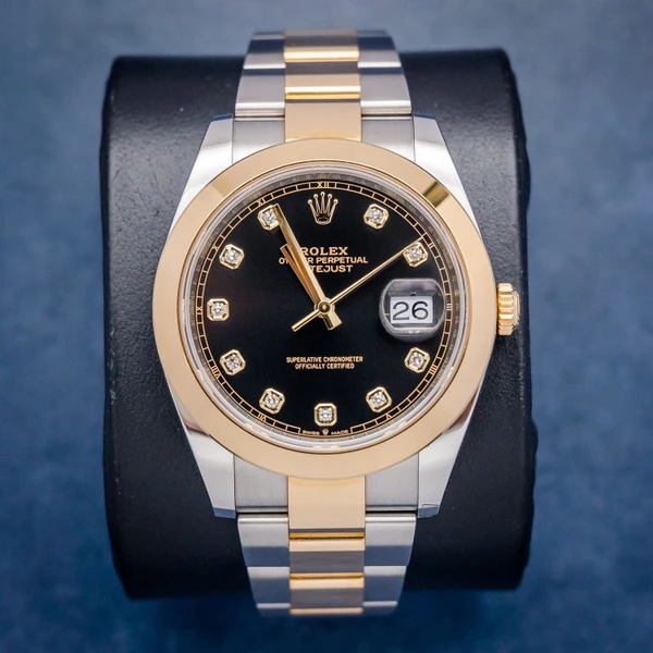Rolex Datejust 41MM (126303) - Steel & Yellow Gold - Black Diamond Dial