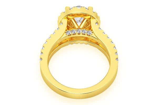 Sphinx - 2.00ct Oval Solitaire - Split Shank Halo - Diamond Engagement Ring - All Natural
