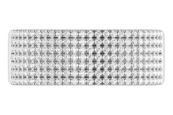 Multi Row Diamond Ring Band 14k Solid Gold 0.50ctw