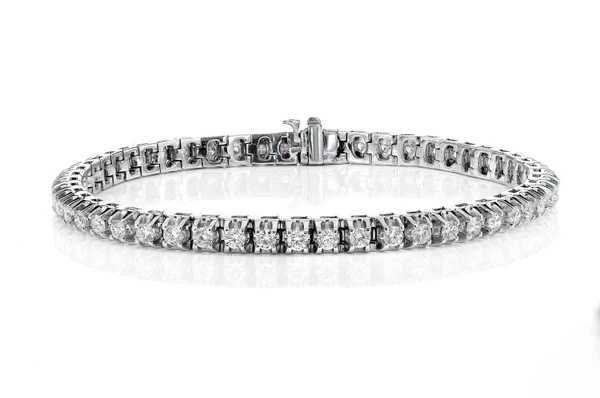 Elevated Prong Set Diamond Tennis Bracelet 14k Solid Gold 4.75ctw