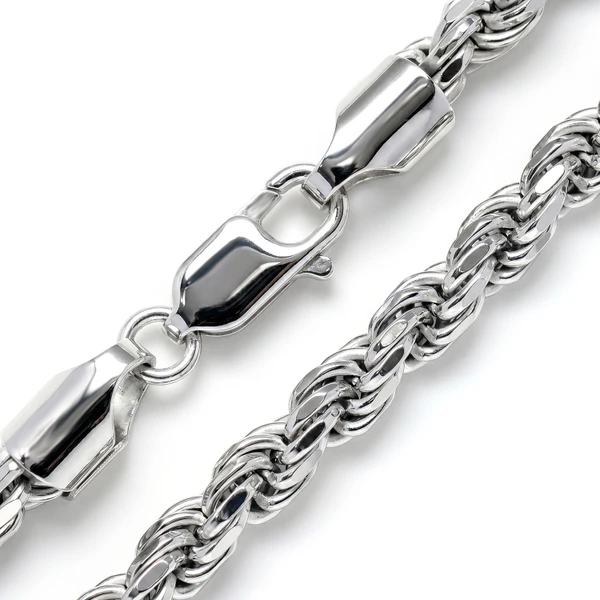 4.5MM Sterling Silver Rope Chain