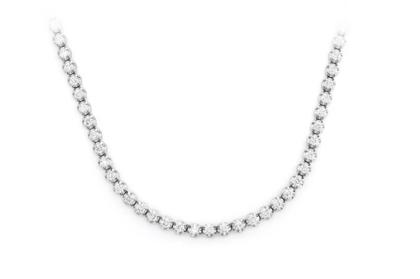 4pt Prong Set Diamond Tennis Necklace 14k Solid Gold 6.00ctw