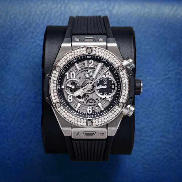 Hublot Big Bang Unico Titanium *factory Diamonds* Black Strap - Wc