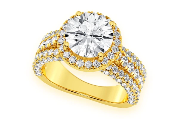 Tripp - 2.00ct Round Solitaire - Triple - Diamond Engagement Ring - All Natural