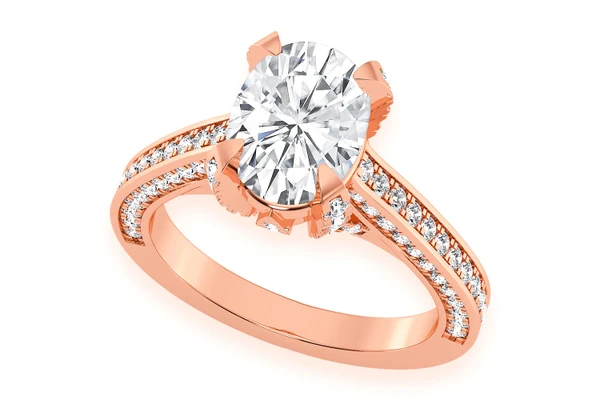 Chant - 2.00ct Oval Solitaire - Knife Edge - Diamond Engagement Ring - All Natural