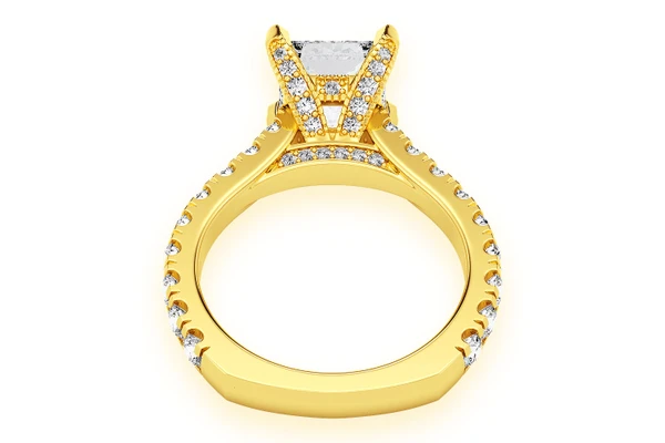 Thinn - 2.00ct Princess Cut Solitaire - Diamond Engagement Ring - All Natural