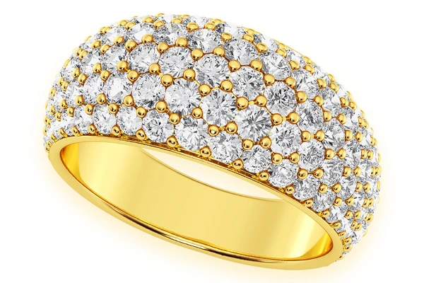 Bubbly Diamond Ring 14k Solid Gold 3.00ctw 