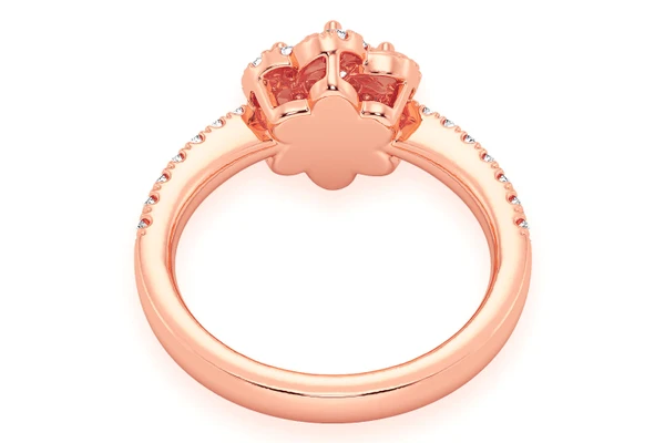 .50ctw - Layer Flower - Diamond Engagement Ring - All Natural