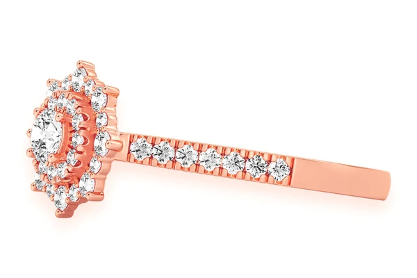 0.50ctw - Pointed Round Diamond Ring - Diamond Engagement Ring - All Natural