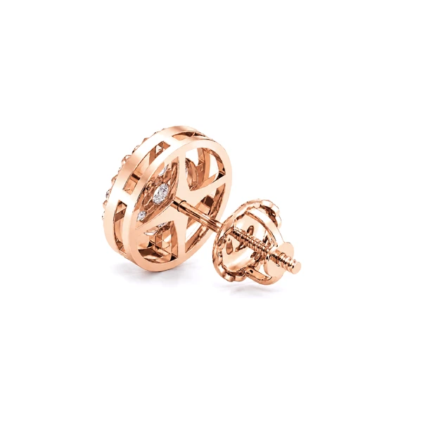 Halo Flower Stud Earrings 14k   1.50ctw