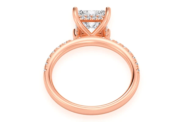 Thinn - 2.00ct Princess Cut - Hidden Halo - Diamond Engagement Ring - All Natural