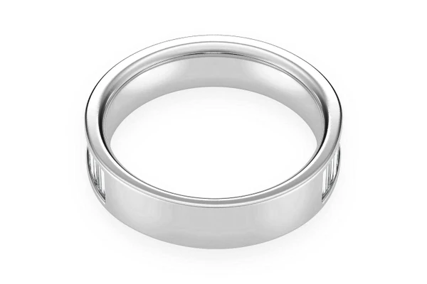 Baguette Channel Diamond Band 14k Solid Gold 1.50ctw