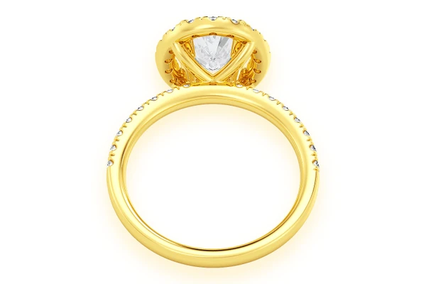 Thav - 2.00ct Oval Solitaire - Halo - Diamond Engagement Ring - All Natural