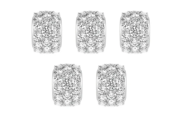 Icebox Set Of 5 Hair Beads 14k Solid Gold 1.00ctw