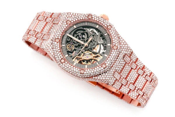 Audemars Piguet Royal Oak Skeleton 41MM 18k Rose Gold - Fully Iced Out