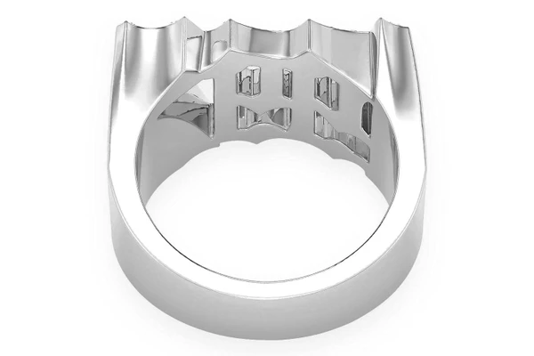 Custom Date Of Birth Diamond Ring 14k Solid Gold 0.60ctw