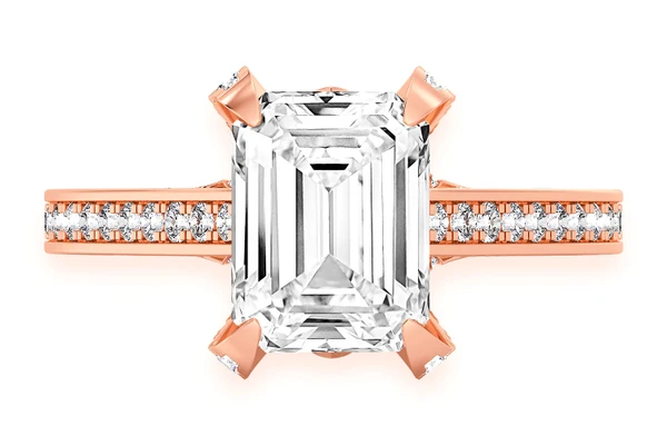 Chant - 2.00ct Emerald Cut Solitaire - Diamond Engagement Ring - All Natural