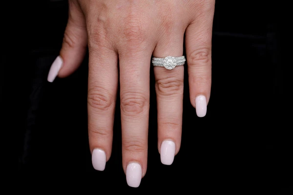 1.10ctw - Three Row Round Halo - Diamond Engagement Ring - All Natural