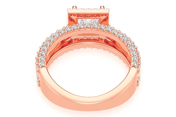 Tripp - 1.00ct Princess Diamond Engagement Ring 14k Solid Gold