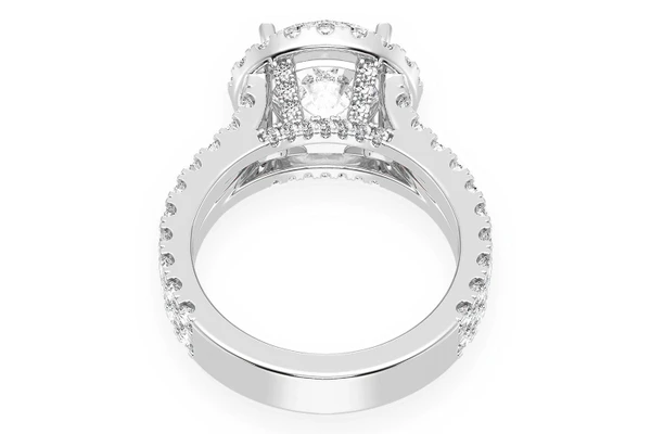 Sphinx - 3.00ct Round Diamond Halo - Diamond Engagement Ring - All Natural