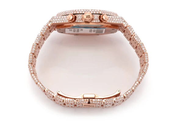 Audemars Piguet Royal Oak 18k Rose Gold - 23.00ctw Fully Iced Out