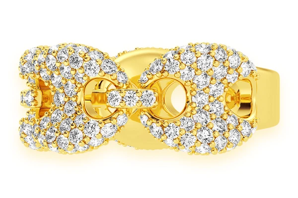 Mariner Link Diamond Ring 14k Solid Gold 2.00ctw