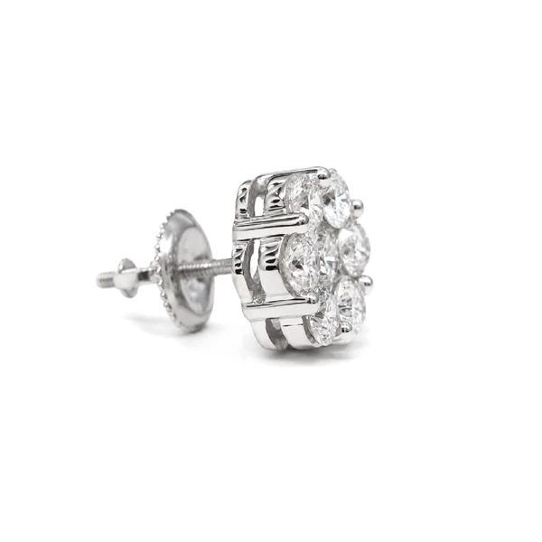 Flower Stud Earrings 14k   1.50ctw