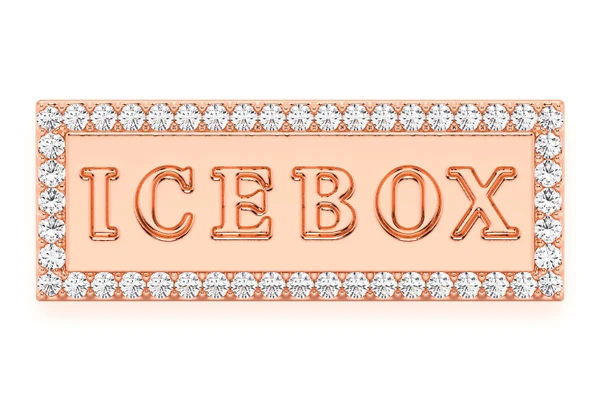 Icebox Logo Diamond Ring 14k Solid Gold 0.30ctw
