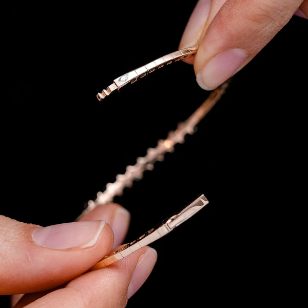 Angled Diamond Baguette Flex Bangle Bracelet 14k Solid Gold 0.85ctw