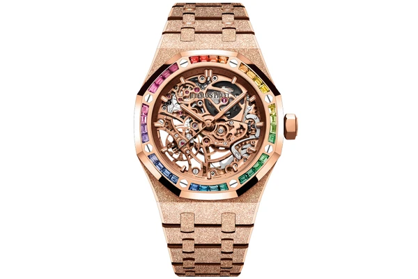 Audemars Piguet - Royal Oak Frosted Gold Double Balance Wheel Openworked - 15468or.yg.1259or.01-B - Pink Gold (rb1190)