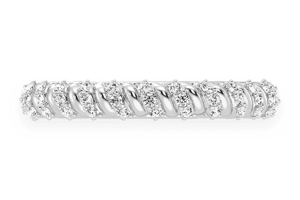 Rope Diamond Band 14k Solid Gold 0.20ctw