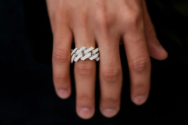 Jagged Miami Cuban Diamond Ring 14k Solid Gold 1.45ctw