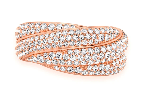 Twisted Diamond Ring 14k Solid Gold 1.50ctw 