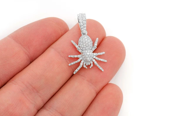 Spider Diamond Pendant 14k Solid Gold 0.70ctw