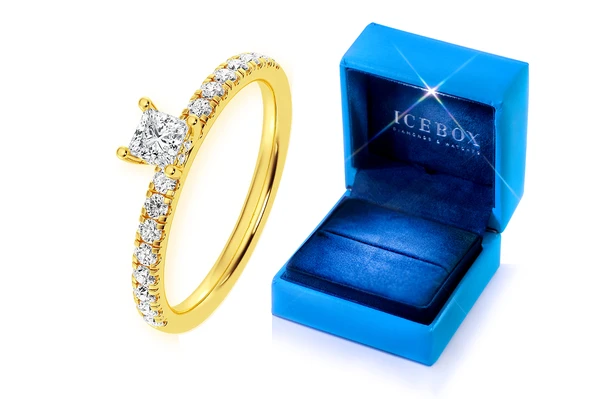 Thinn - .25ct Princess Cut - Diamond Engagement Ring - All Natural